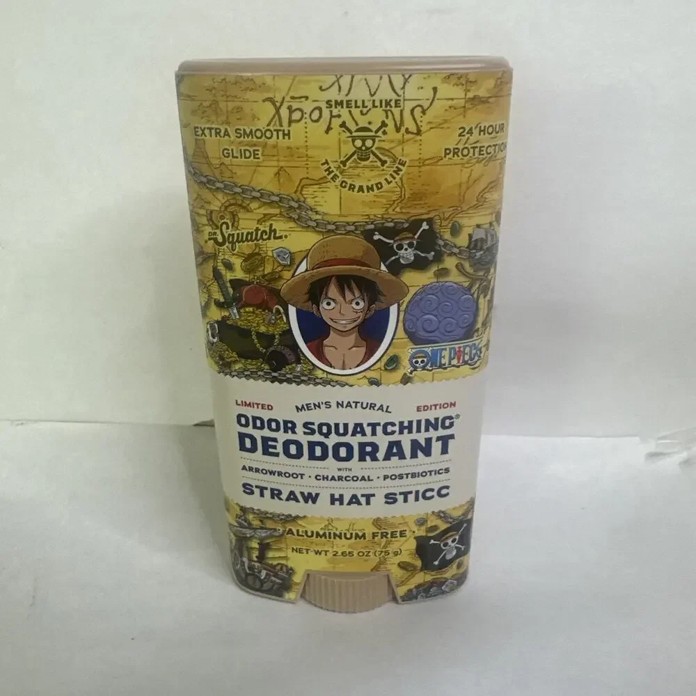 DR Squatch One Piece Deodorant Straw Hat Sticc Limited Edition Monkey Luffy New